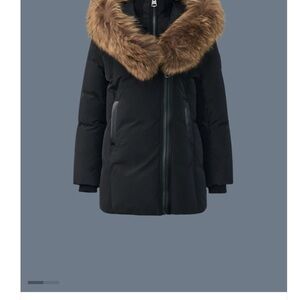 Women's Black Jacket with Faux Fur Trim